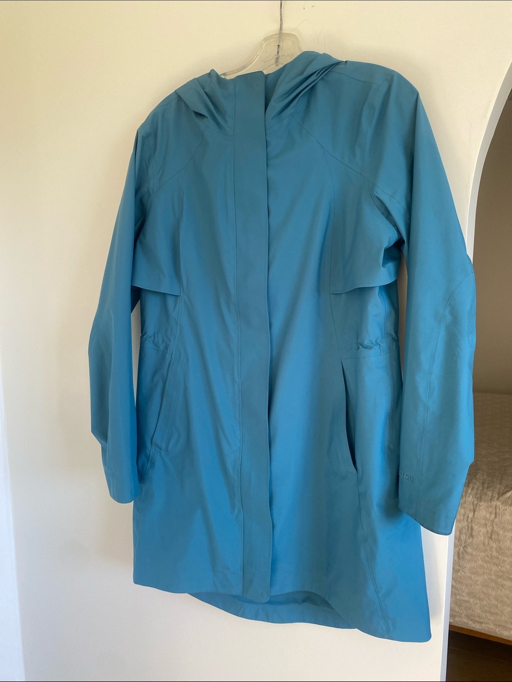 lululemon athletica Teal Blue Hooded Trench